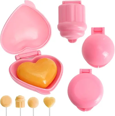 Productafbeelding van Cake pop-vormpjes - Set van 4 - Set met hartvormige - Ronde en schijfvormige cake pops - Ideaal voor bakken
