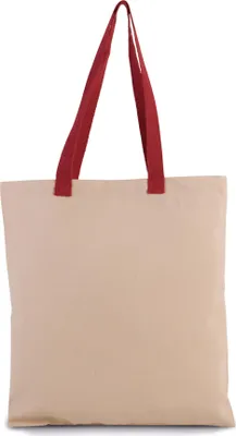 Immagine prodotto di Borsa shopping piatta in tessuto Kimood con manico colorato a contrasto