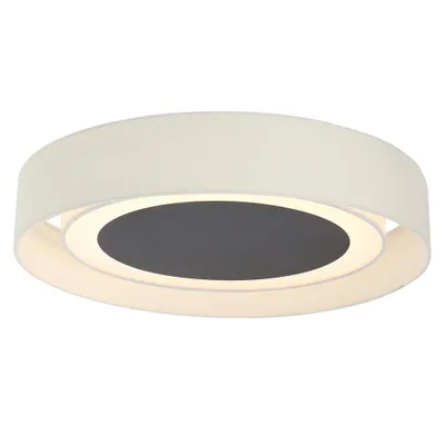 Produktbild von LED Deckenleuchte, Metall Textil, weiß, beige, D 60 cm