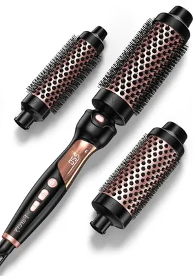 Produktbild von Thermo-Lockenstab – Stylingbürste mit Wärme – Zum Stylen der Haare – 9 Temperaturstufen – 32, 38, 45 mm – Schwarz