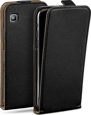 Produktbild von moex® Flip Case kompatibel mit Samsung Galaxy S / S Plus - Hülle mit 360 Grad Schutz, Schwarz