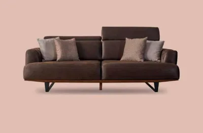 Produktbild von Chesterfield Dreisitzer Sofa 3 Sitzer Sofas Braun Kunstleder Luxus Neu