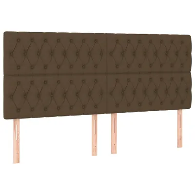 Zdjęcie produktu dla VidaXL 3116685, Ciemny brąz, Poliester, Drewno, 1800 mm, 118 cm, 128 cm, 70 mm