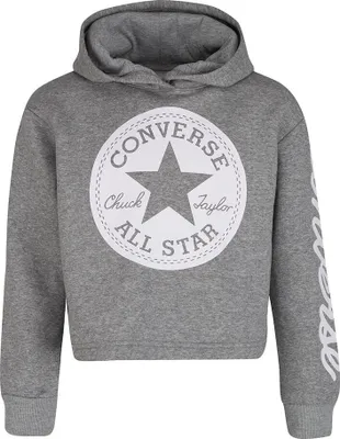 Produktbild von Converse Kids Chuck Patch Crop Kapuzenpullover Grau 6-7 Years Grau 6-7 Years