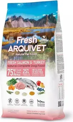 Obrázok produktu pre ARQUIVET FRESH - polotuhé krmivo pre psov - losos s morčacím mäsom - 2,5kg