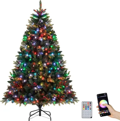 Obrázek produktu pro Umělý vánoční stromek 180 cm s 370 RGB světly