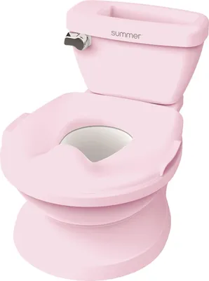 Produktbild von Ingenuity My Size Töpfchen, Realistisches 2-in-1 Kinder-Töpfchen mit Spülgeräusch, Abnehmbarem Toilettensitz, Leicht zu Reinigen, Mit Stauraum, Für das Töpfchentraining, Ab 18M bis 23Kg (Rosa)