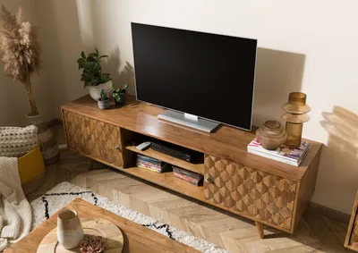 Produktbild von MASSIVMOEBEL24 TV-Board Akazie 170x42x48 Akazie natur lackiert MOSAYK #111