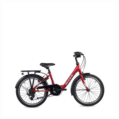 Produktbild von 20 Zoll Kinderfahrrad, 6-Gang, Mädchenfahrrad, S’COOL chiX, ab 6–9 Jahre, 115–130 cm, Rot/Weiß