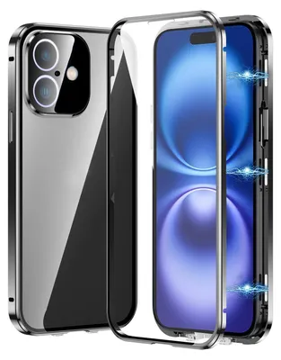 A clear product shot of a phone case, with the phone inside, against a white background.