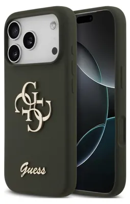 Obrázok produktu pre Guess - Silicone Big 4G Script puzdro pre iPhone 17 Pro Max - khaki