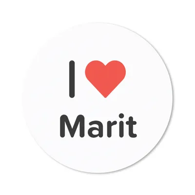 Produktbild von MuchoWow® Mauspad Mousepad Ich liebe - Marit - Mädchen 30x30 cm - Mousepads - Maus Mat - Pad - Mausunterlage - Tischunterlage - Schreibtischmatten