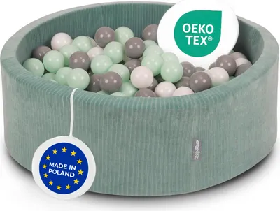 Produktbild von KiddyMoon Bällebad Kinder Schaumstoff Mit Bälle Für Baby ab 1 Jahr