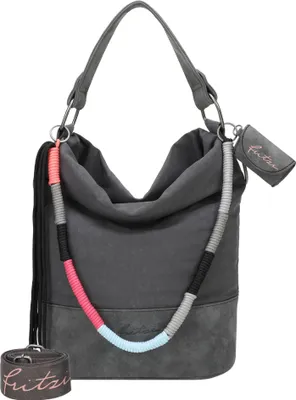 Produktbild von Fritzi aus Preußen Schultertasche Umhängetasche Olga Limited Leo Rainbow Sky Hobo Bag Leo Soft Anthra dunkelgrau