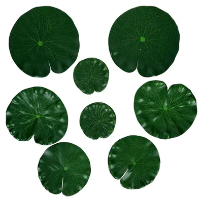 Produktbild von Künstliche Lotusblätter, 8 Stück Schwimmende Schaumstoff-Lilienpads für Teiche, Pools und Aquarien