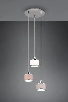 Obrázek produktu pro TRIO 311630306 KAPRUN závesné svietidlo D290mm 3xE14 chrómová, šedá, béžová, biela