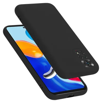 Produktbild von Cadorabo Schutzhülle für Xiaomi RedMi NOTE 11 4G / 11S 4G Hülle in Schwarz Handyhülle Case Cover TPU Etui