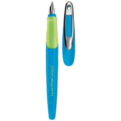 Obrázek produktu pro Herlitz 10999761 my.pen plnicí pero s náplní modrá/neonová M (střední)