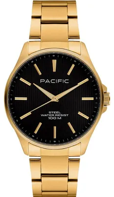 Productafbeelding van Pacific herenhorloge in goud, model Pacific-PC01004