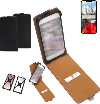 Produktbild von K-S-Trade Handyhülle Schutzhülle kompatibel mit Apple iPhone 13 Hülle Case Cover Flip Style Bumper schwarz 1x