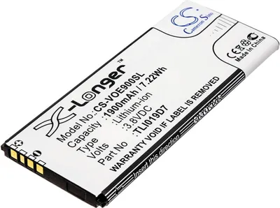 Obrázek produktu pro Baterie pro Alcatel 1 Dual Sim, TCL 5033, Vodafone VFD, Telstra, 1900 mAh