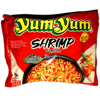 Produktbild von Yum Yum Shrimp 30er Pack (30 x 60g) instant Nudeln asiatische Nudelsuppe Garnelengeschmack
