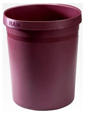 Produktbild von Grip Karma Papierkorb 18 L (Ø x H) 312 mm x 350 mm aus recyceltem Kunststoff, rot, 1 Stück