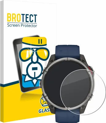 Produktbild von BROTECT Schutzglas für Garmin quatix 8 (47 mm) Displayschutz 9H Glas klar transparent