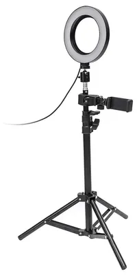 Image de Lampe pour selfies / Anneau lumineux (17 cm) et support