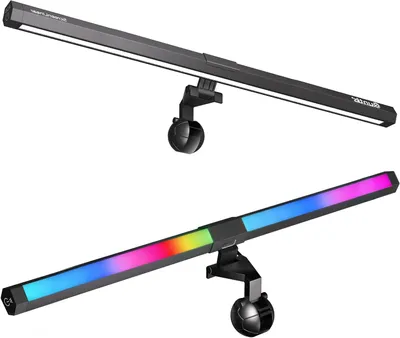 Obrázek produktu pro Svítidlo na monitor – stolní lampa – ochrana očí – pro čtení – asymetrický design – 51 cm – RGB