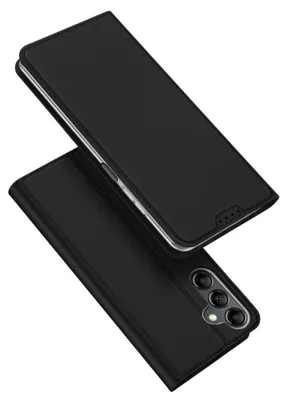 Produktbild von Dux Ducis Skin Pro Hülle für Samsung Galaxy A25 5G – Schwarz – Leder-Klapphülle mit Standfunktion und Kartenfach