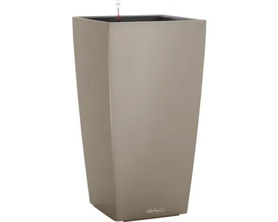 Obrázek produktu pro Samozavlažovací květináč Lechuza Cubico Barevná 30 x 30 x 56 cm pískově hnědá včetně zavlažovacího systému, vložky na rostliny, substrátu a ukazatele hladiny vody