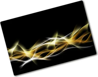 Produktbild von Tulup Glas Herdabdeckplatte - 80x52 cm - Glaskeramikkochfeld-Abdeckung Spritzschutz Glasabdeckplatte - Einteilig - Kunst: Modern & Klassisch - Abstraktion Licht - Gelb