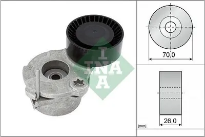Produktbild von INA 534 0630 10 Riemenspanner Keilrippenriemen für AUDI A6 Avant (4G5, 4GD, C7) Ø70mm Rolle