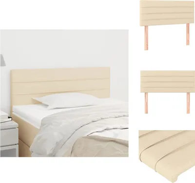 Immagine prodotto di vidaXL Testiera crema 100x5x78/88 cm in tessuto - Testate e piedi