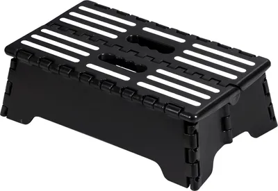Produktbild von Famanu Klappbare Hocker 5 Zoll Tragbar mit Griff - Für Erwachsene und Kinder - Schwarz