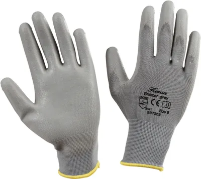 Produktbild von PU-Handschuh Gnitter grey Feinstrickhandschuh, Größe 11