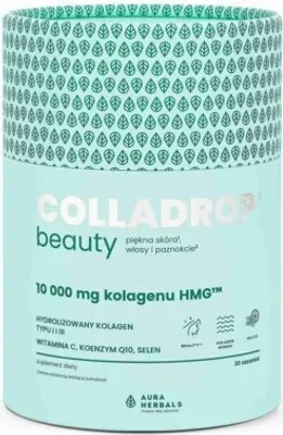 Produktbild von Aura Herbals Colladrop Beauty Kollagen HMG 10000 mg Mojito Sachets 30 Stück