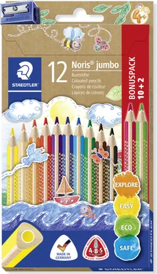 Zdjęcie produktu dla 5 szt. Noris 128 NC12P1 Kredki Noris jumbo 10+2 100%