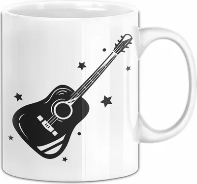 Produktbild von Gitarrenspieler Geschenk Tasse Gitarre Grafik Kaffee-Becher (Weiß)