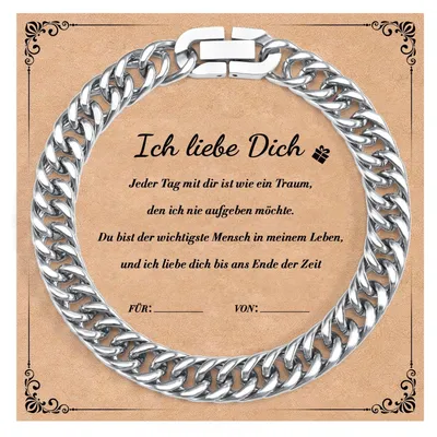Immagine prodotto di Bracciale in acciaio con incisione "Ti amo"