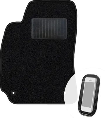 Produktbild von moto-MOLTICO Fahrer Fußmatte Auto Velours Fahrerseite Autoteppiche Schwarz Fahrermatte 1-teilig passend für VW Golf I Cabrio 1974-1983
