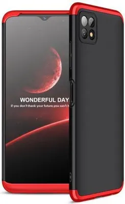 Produktbild von 360 Grad-Case für Samsung Galaxy A22 - Farbe: Schwarz & Rot - Modellkompatibilität: Für Samsung Galaxy A22 5G