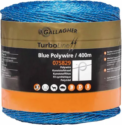 Produktbild von Gallagher Weidezaunlitze TurboLine (blau) - 400 m