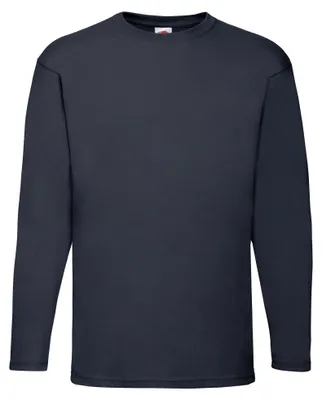 Immagine prodotto di Fruit of the Loom - Maglietta "Valueweight" da uomo a maniche lunghe FK2119 (XXL) (blu navy)