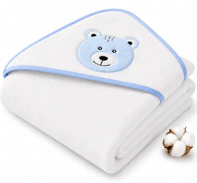 Productafbeelding van Baby Badhanddoek met Capuchon 76x76cm Katoen