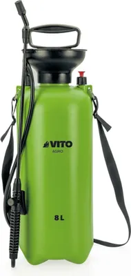 Produktbild von Garten-Spritzgerät 8L + 60cm Schleuder Griff 1,20m - Handsprüher Spray und Jet VITO