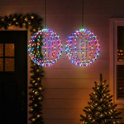 Immagine prodotto di vidaXL, decorazioni natalizie a forma di ghirlanda luminosa, 2 pezzi, 240 LED, multicolore