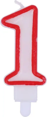 Image de Bougie numérique rouge, numéro 1