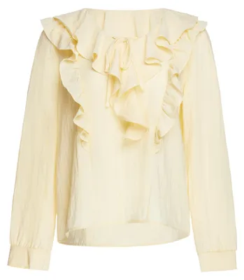 Produktbild von Damen Bluse aus Webstoff, 100% Baumwolle, gelb, Größe S